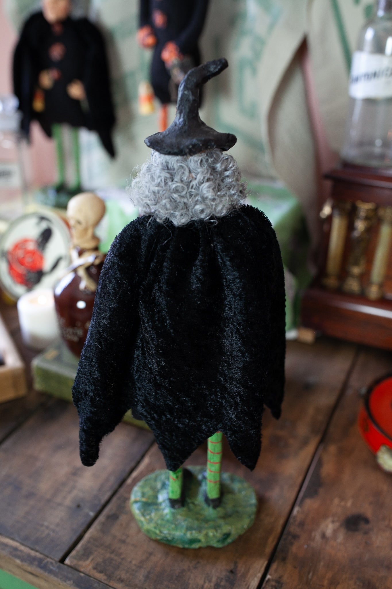 Monnie Wilson paper mache witch- Vintage Witch- Vintage Halloween