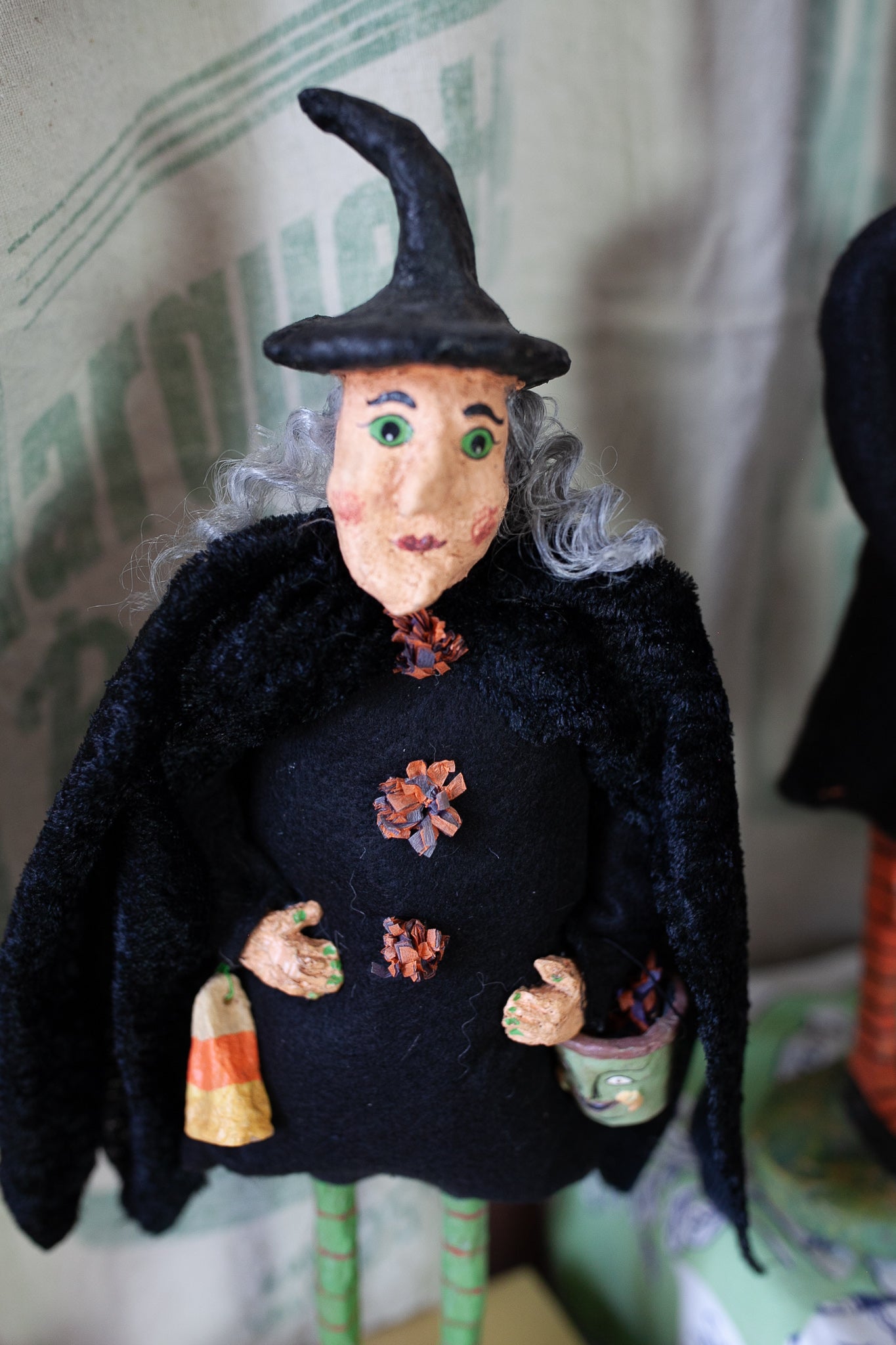 Monnie Wilson paper mache witch- Vintage Witch