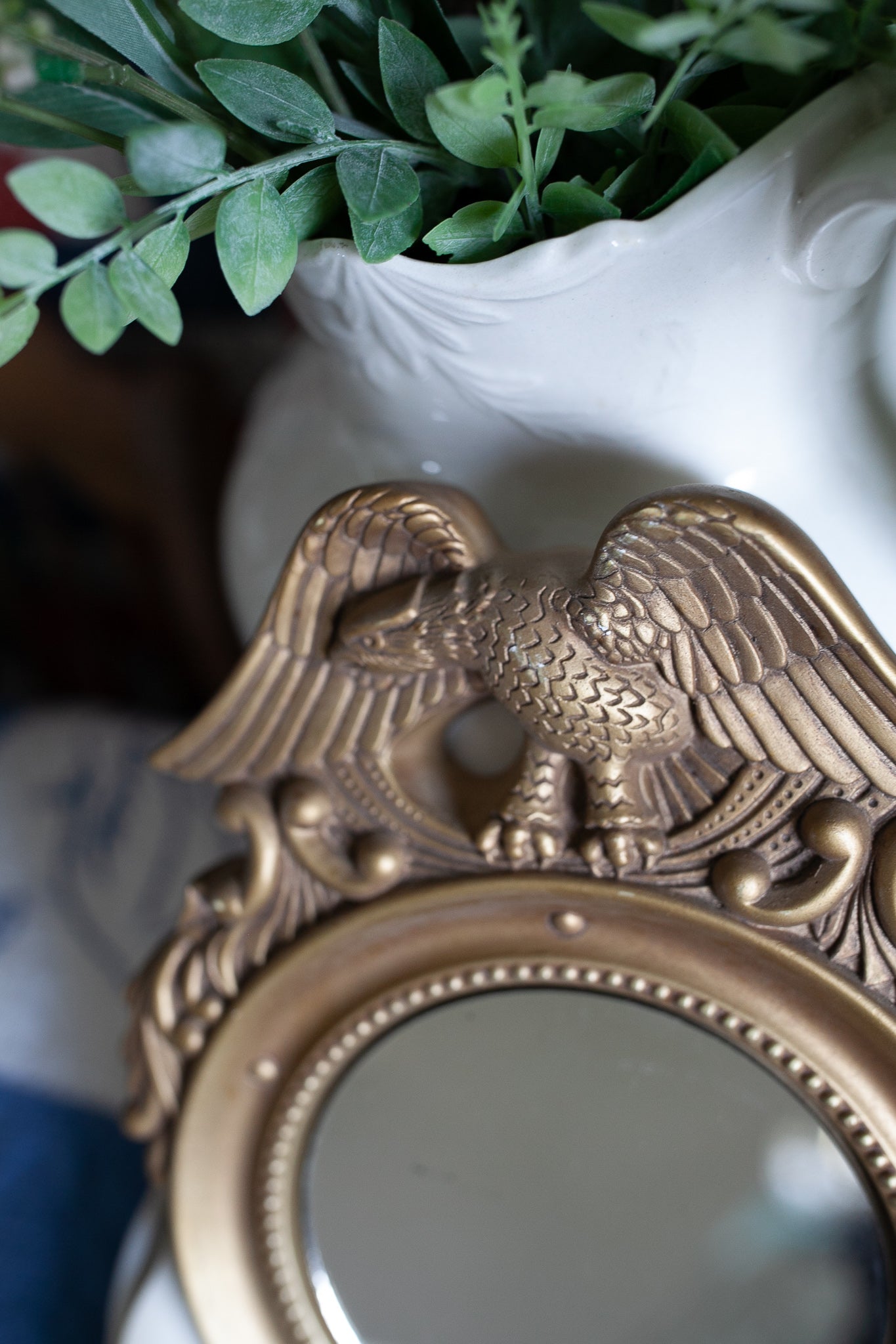 Vintage Eagle Mirror - Port hole Mirror - Vintage Mirror