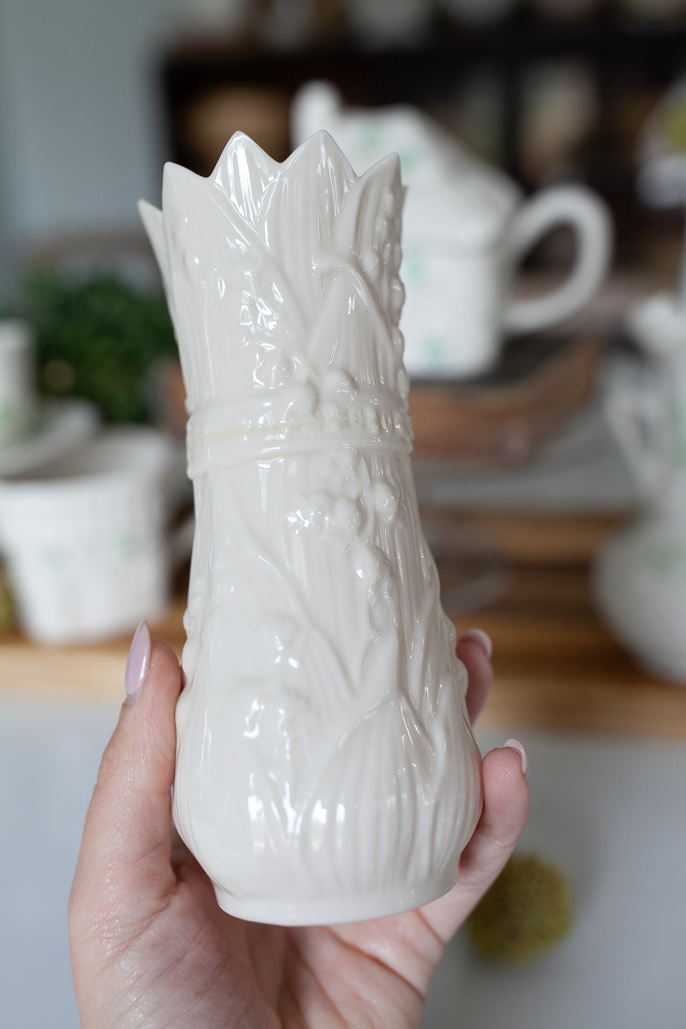 Belleek Vase- Lilly of the Valley Vase 6.5"
