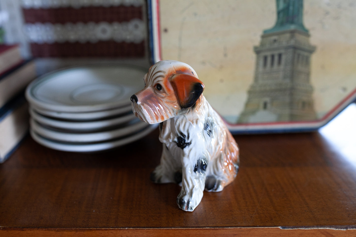 Vintage Dog Statue - Porcelain Dog