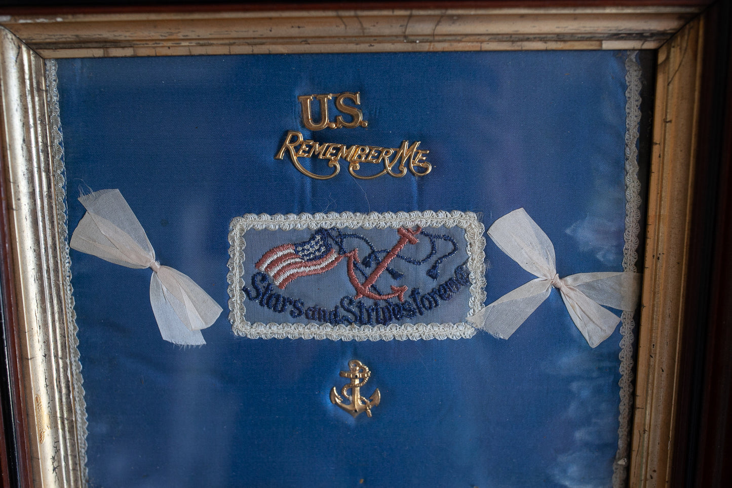 Vintage Flag Art - USA Artwork - Antique Frame - Stars and Stripes Forever