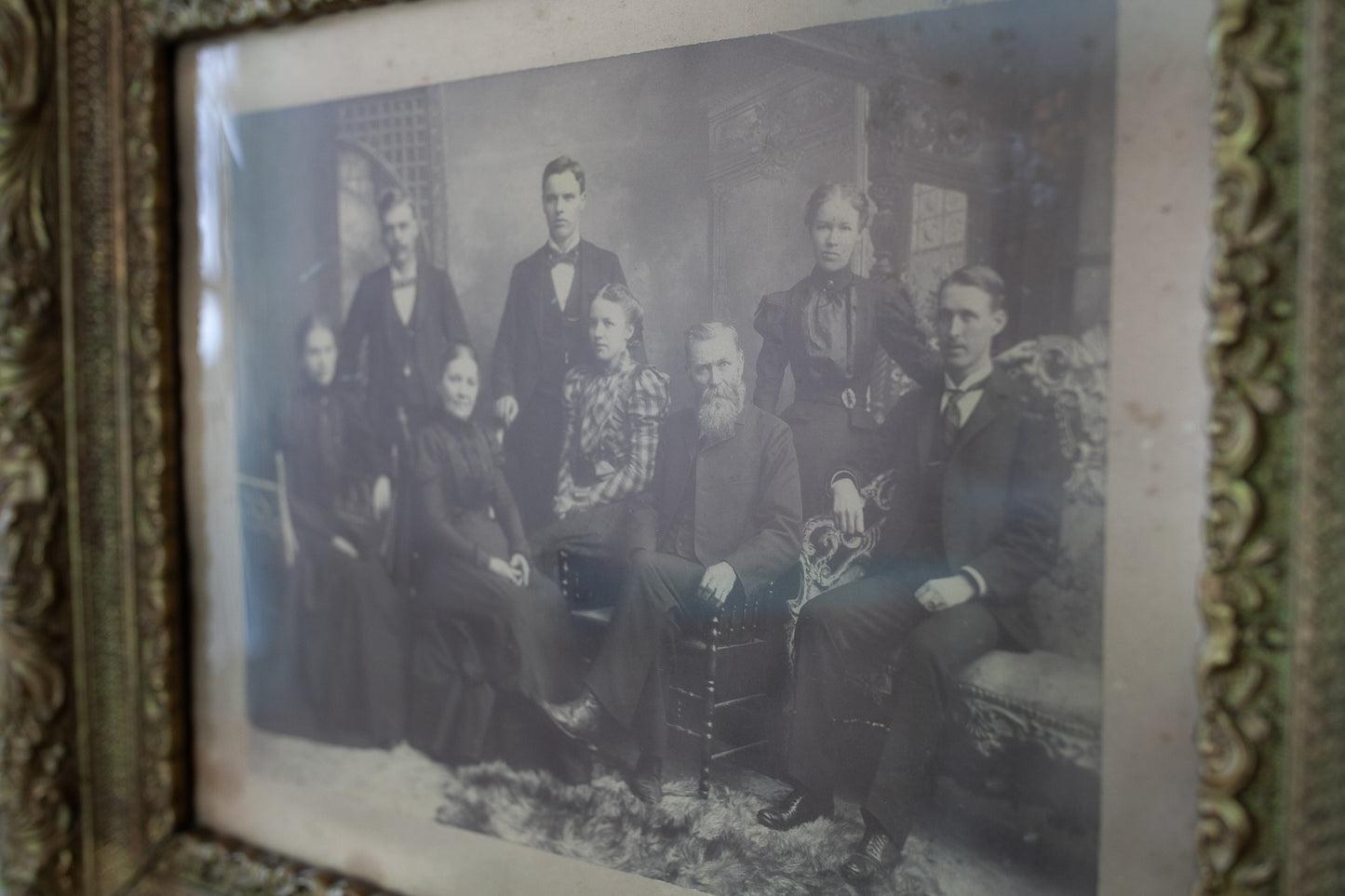 Antique Framed Family Portrait- Antique Gilt Frame