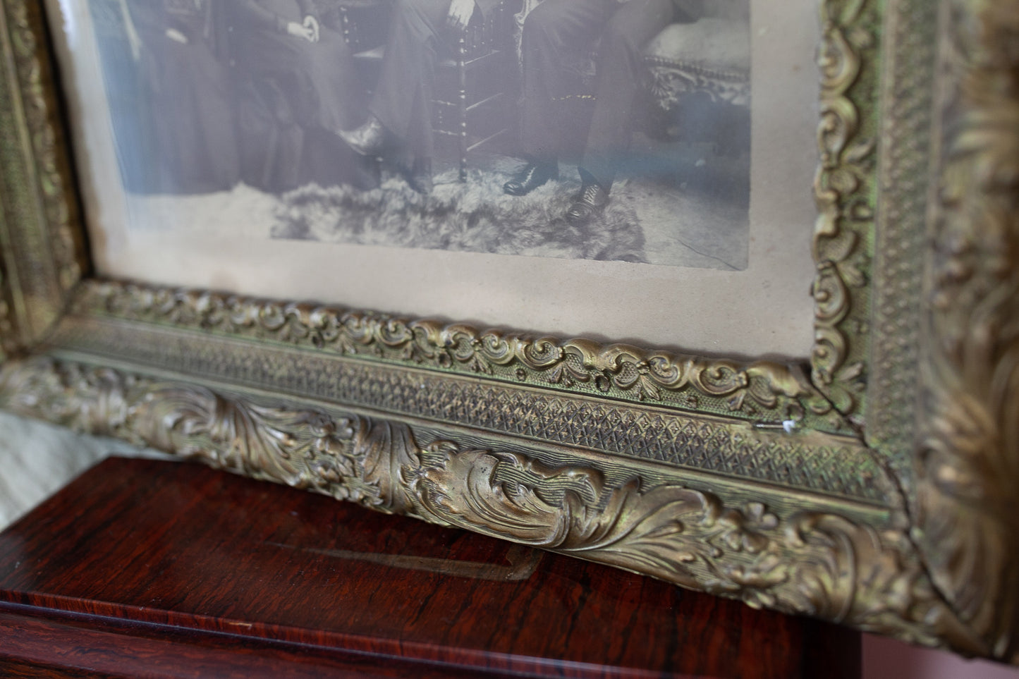 Antique Framed Family Portrait- Antique Gilt Frame