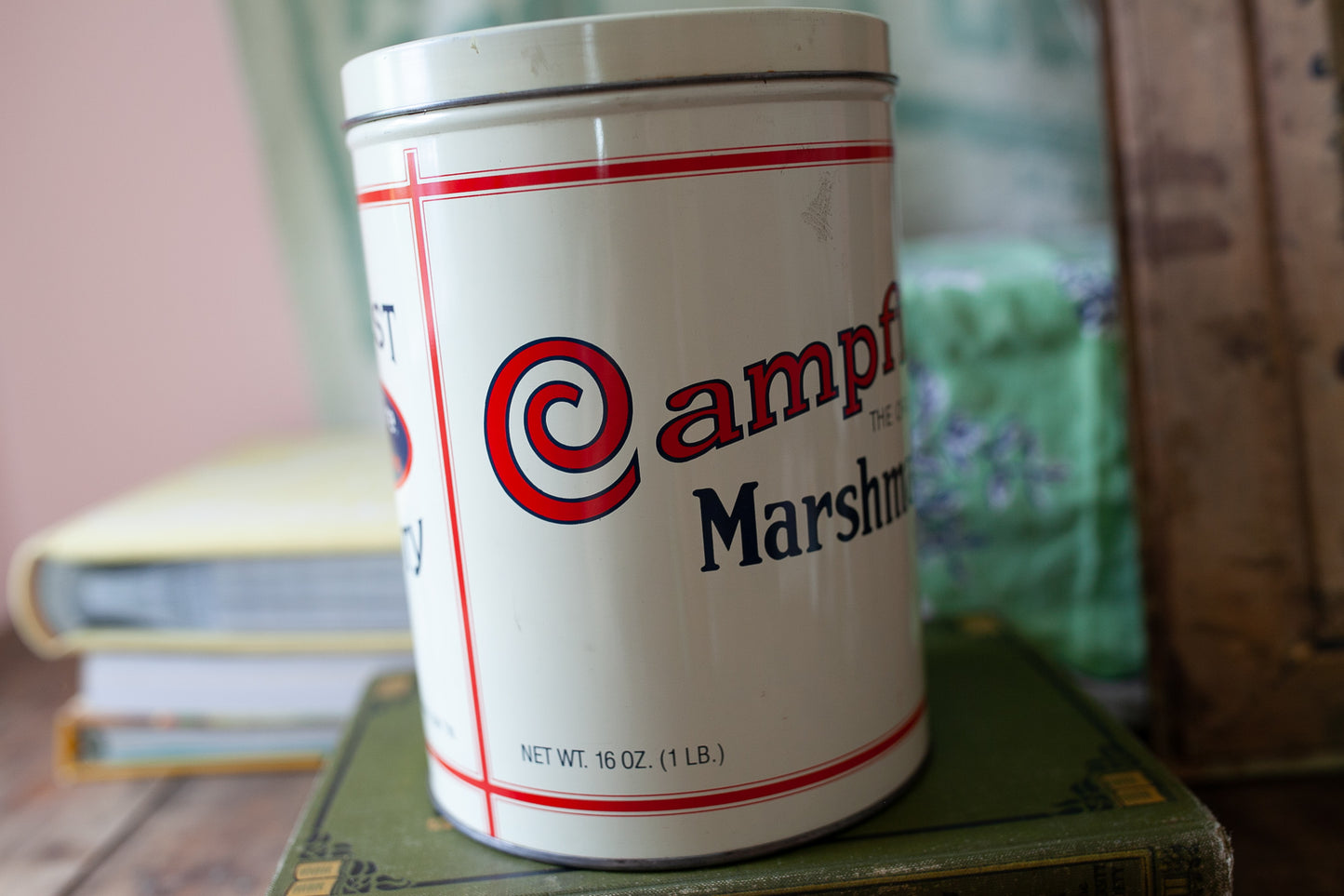 Vintage Campfire Marshmallow Tin