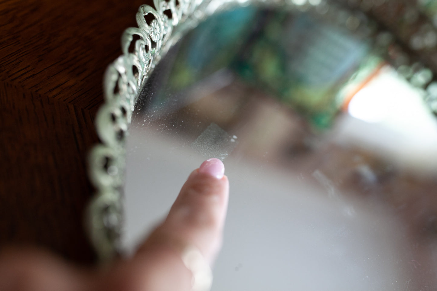 Vintage Mirror Tray -Vanity Tray - Dresser Mirror Tray- Perfume Tray