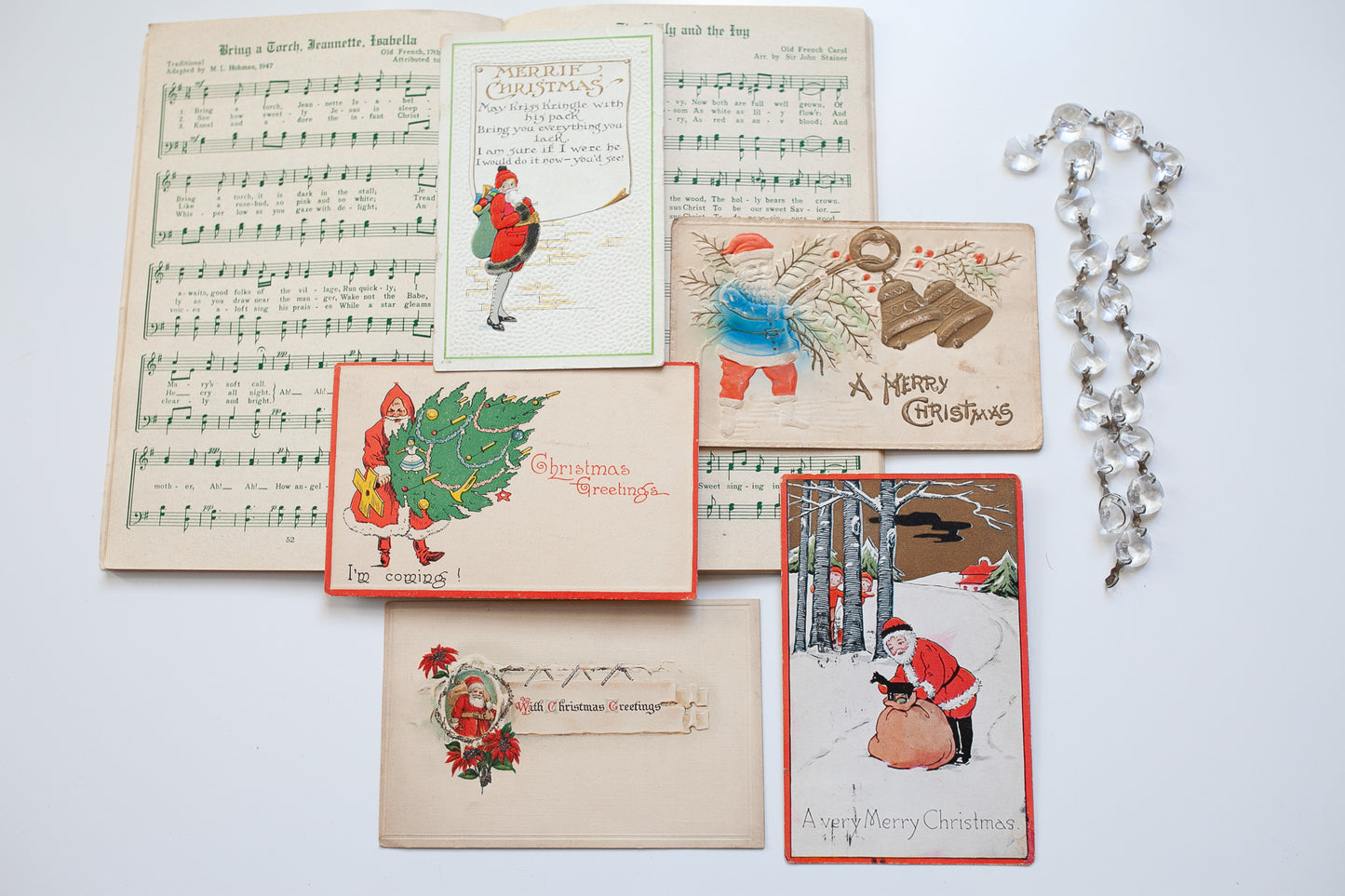 Antique Christmas Postcards- Santa Cards - Santa Claus
