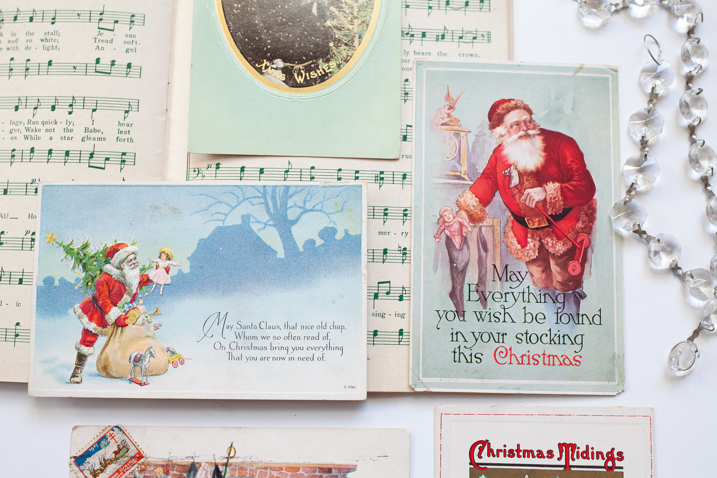 Antique Christmas Postcards- Santa Cards - Santa Claus