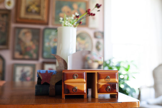 Vintage Miniature Dresser - Doll Dresser - Doll Furniture - Mirror