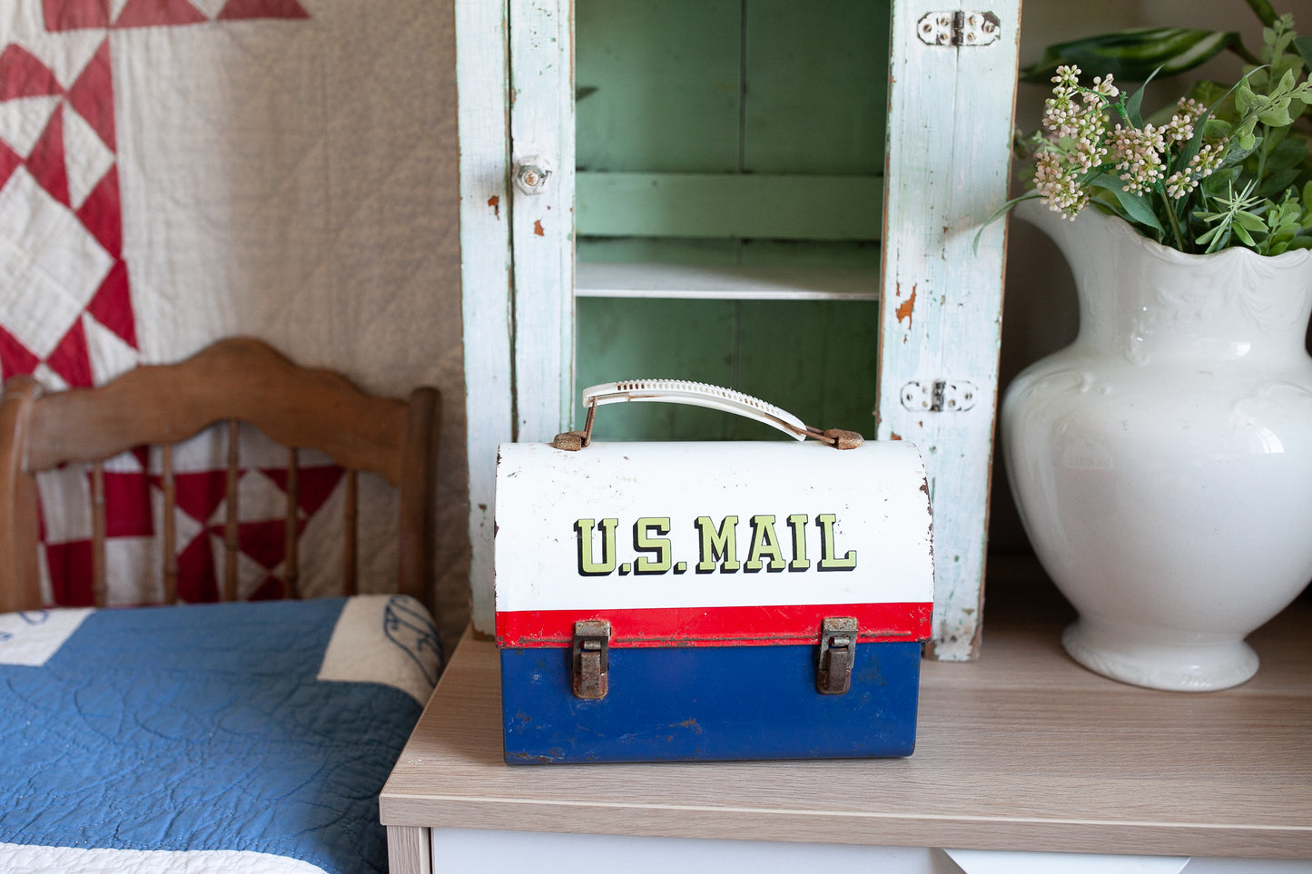 Vintage Mailbox Lunchbox - Metal Lunchbox