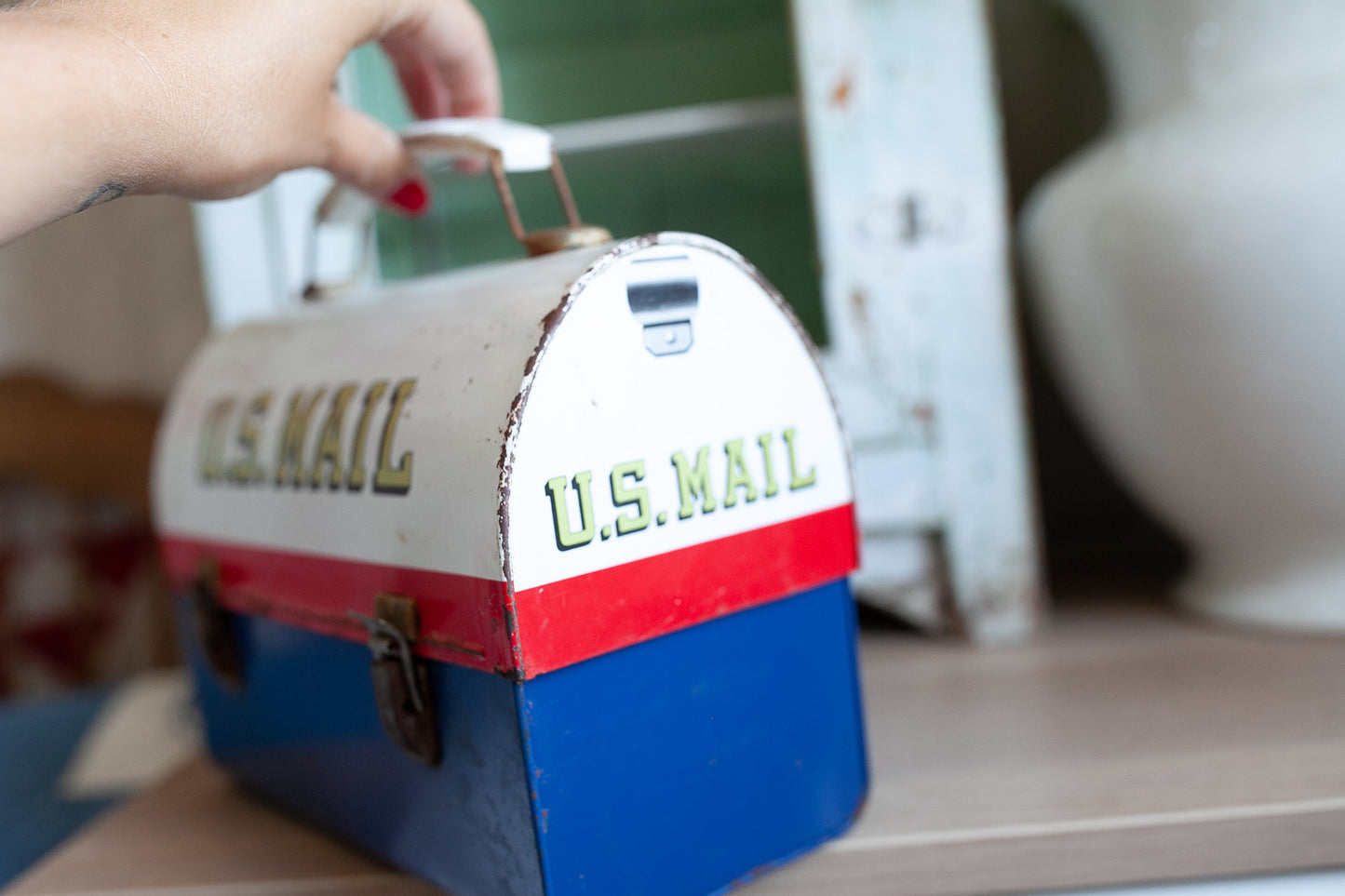 Vintage Mailbox Lunchbox - Metal Lunchbox