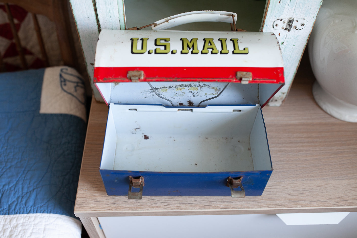 Vintage Mailbox Lunchbox - Metal Lunchbox