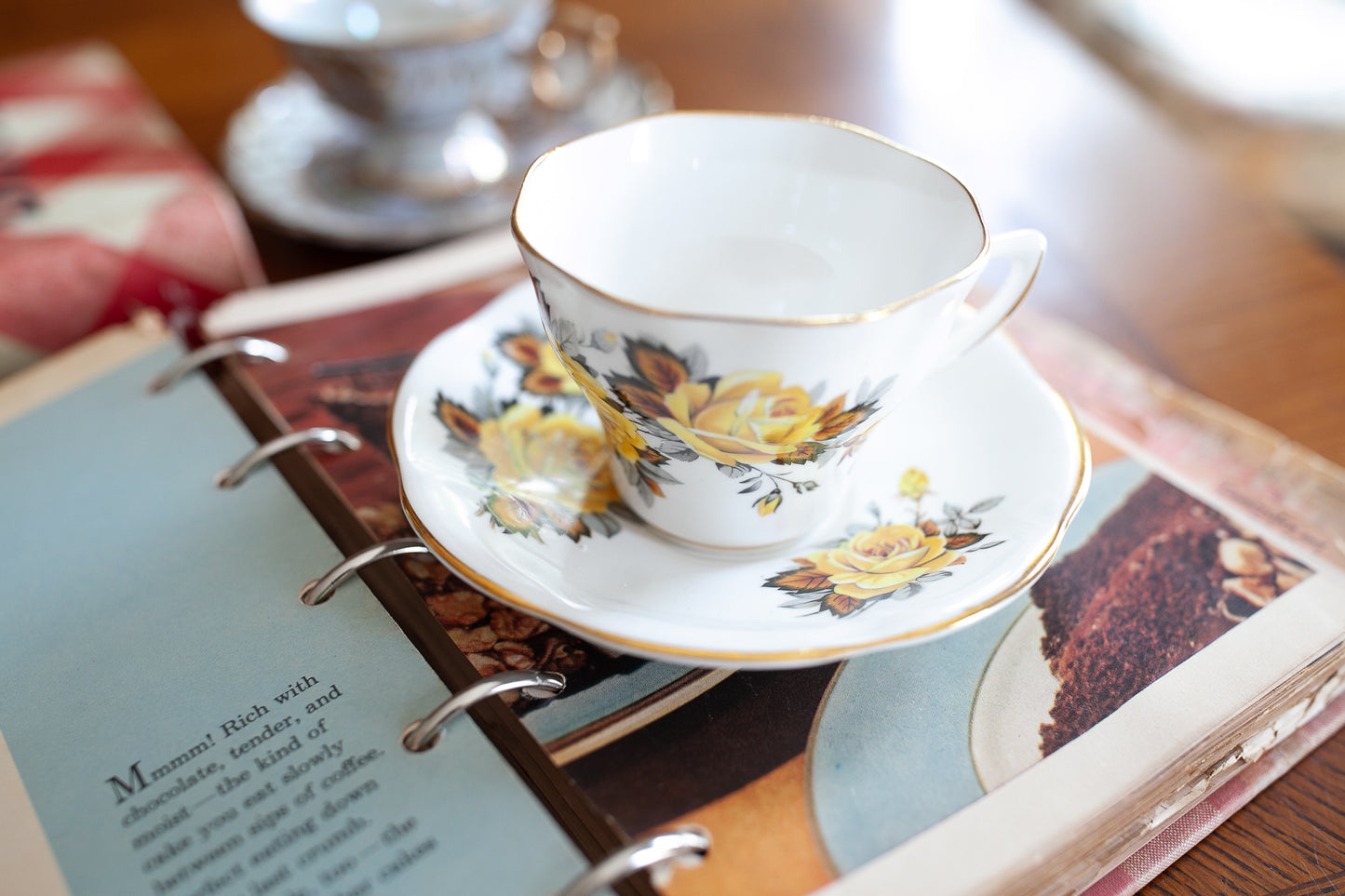 Vintage Teacup -Royal Dover China-Bone China Made in England Yellow Rose