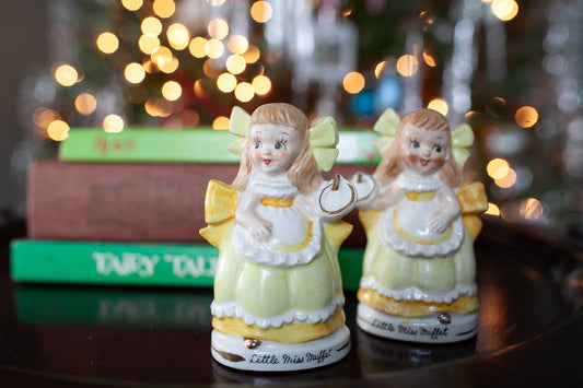 Vintage Relco Little Miss Muffet Salt and Pepper Shakers - Vintage Salt and Pepper shakers