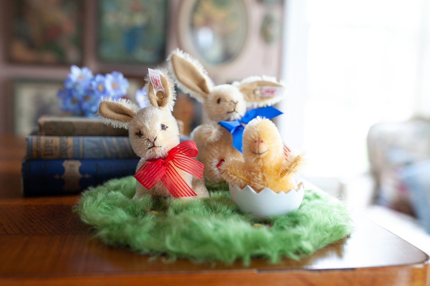 Vintage Steiff Easter Display- Bunny Chick Steiff