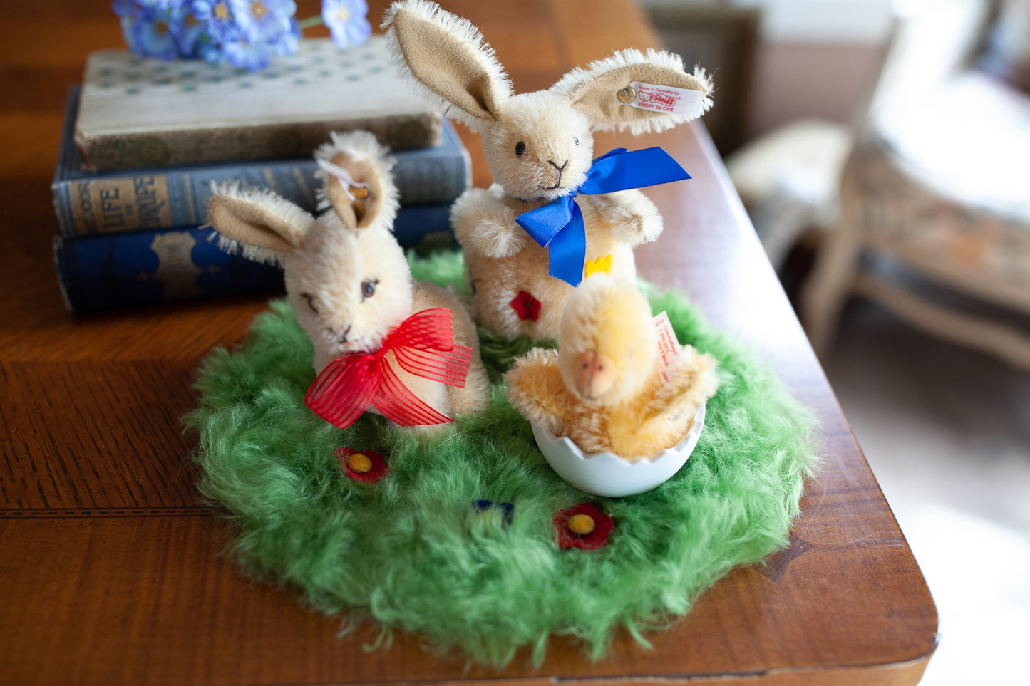 Vintage Steiff Easter Display- Bunny Chick Steiff