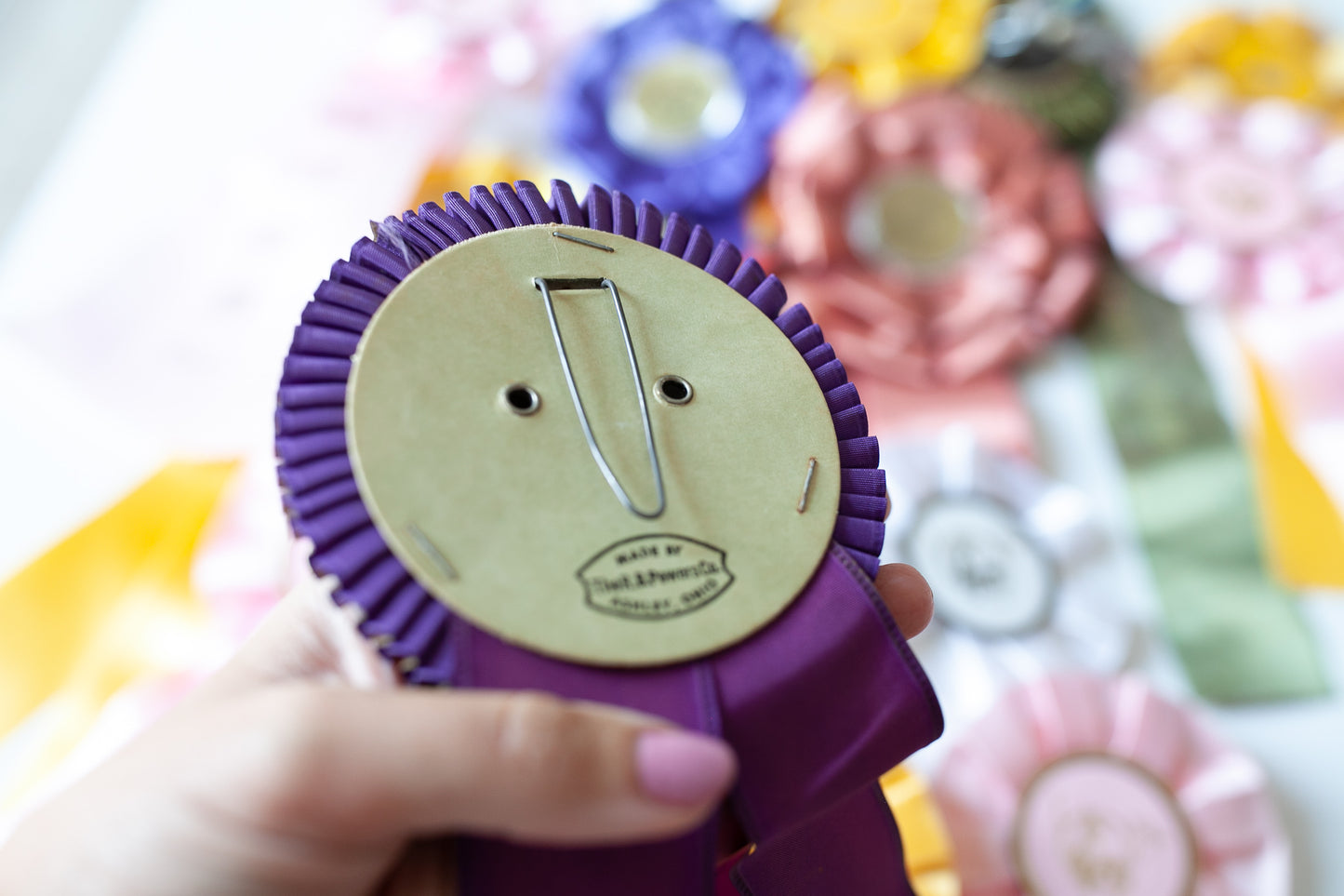 Vintage Prize Ribbon- Rooster Ribbon - Purple Ribbon