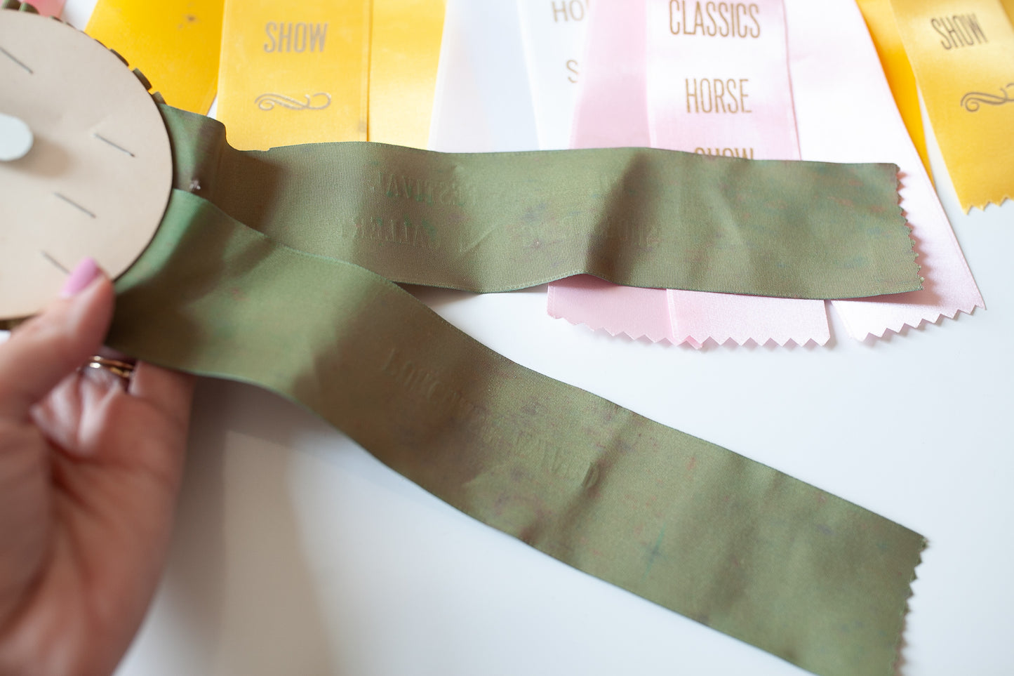 Vintage Prize Ribbon- Green Prize Ribbon- Art Ribbon