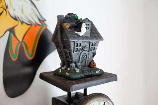 Vintage Halloween- Decorative Candle -Haunted House