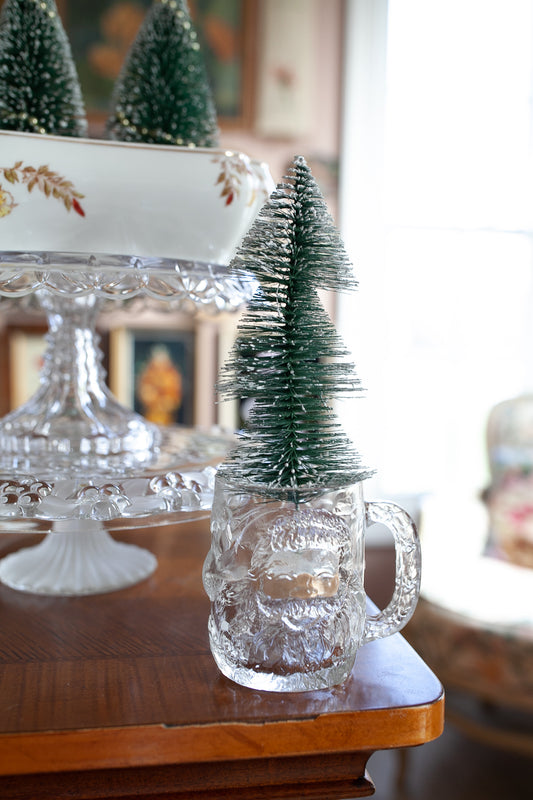 Vintage Glass Santa Mug - Santa Mug