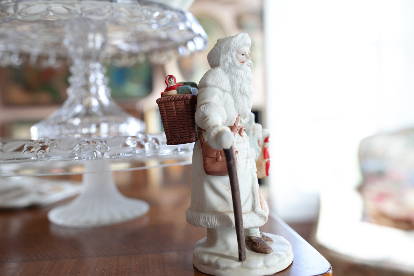 Vintage Santa -Santa Claus - Porcelain Santa