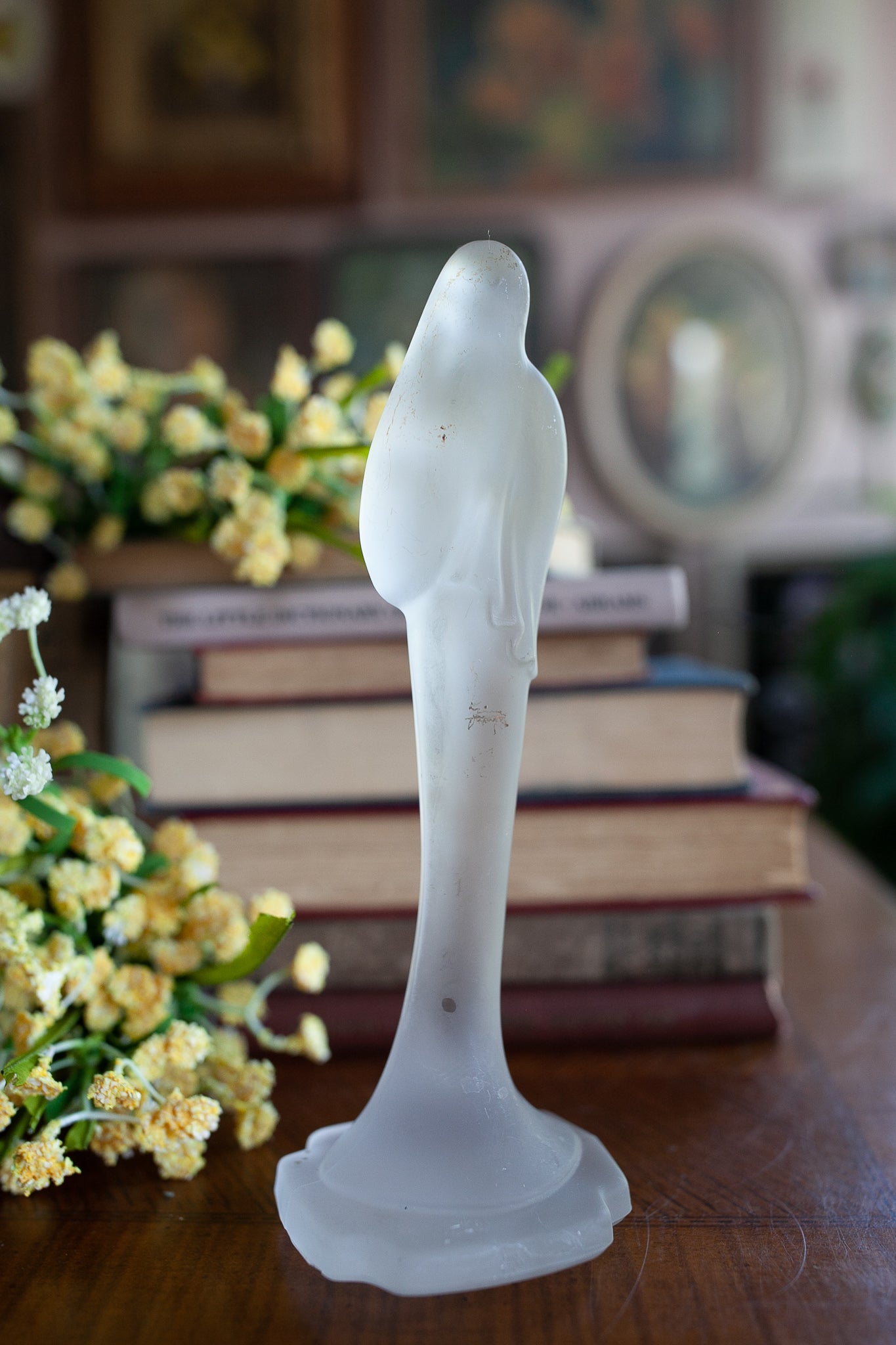 Vintage Mary Statue - Mary - Glass Statue - Glass Mary