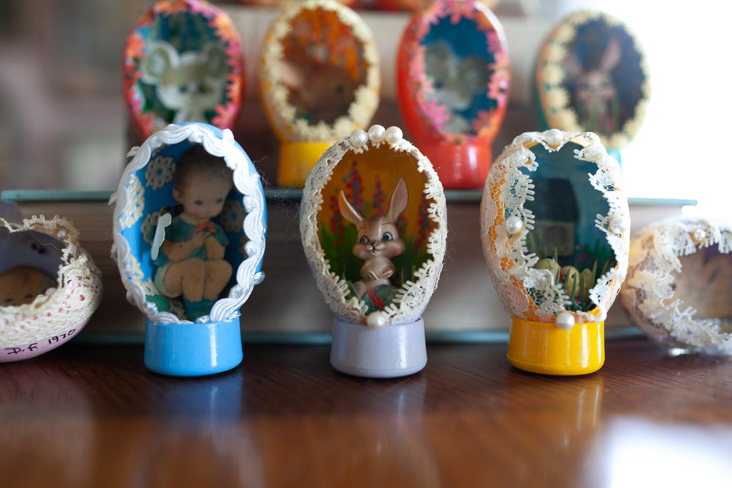 Vintage Egg Diorama- Vintage Easter Eggs