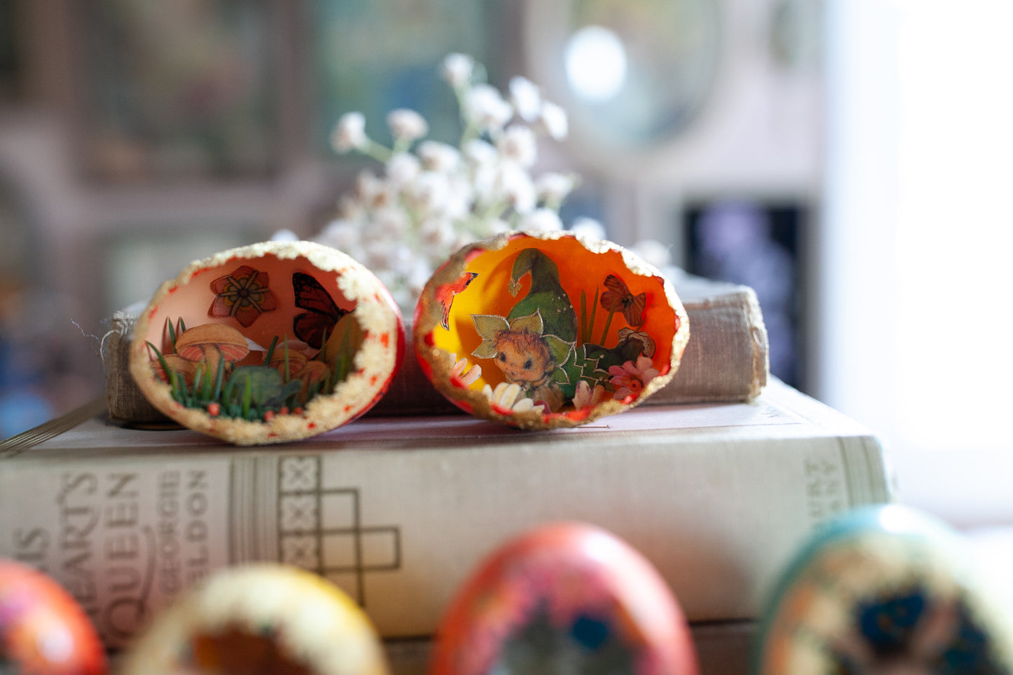 Vintage Egg Diorama- Vintage Easter Eggs