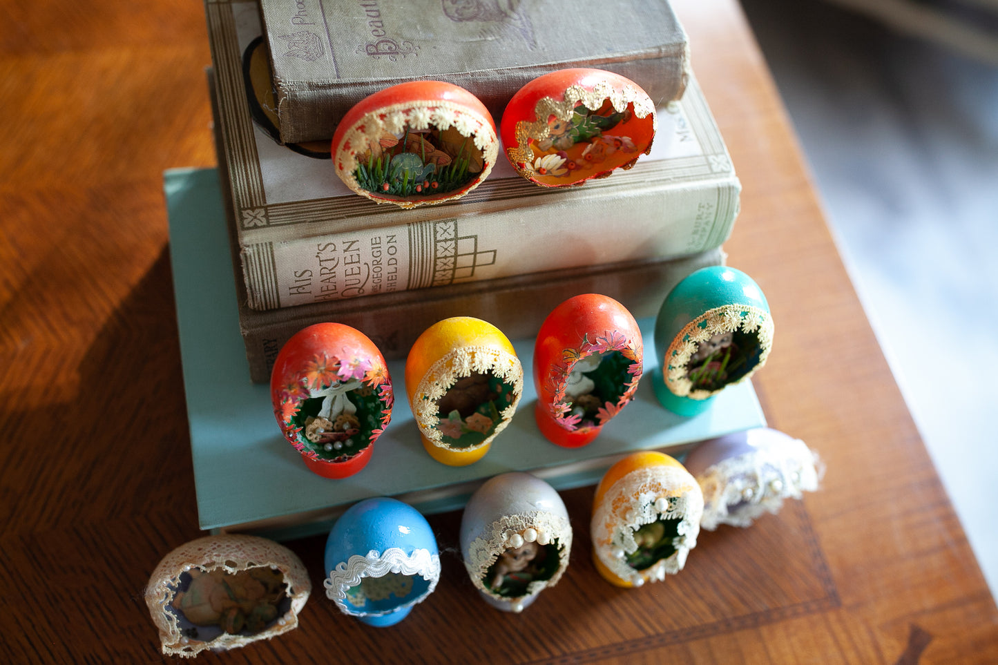 Vintage Egg Diorama- Vintage Easter Eggs