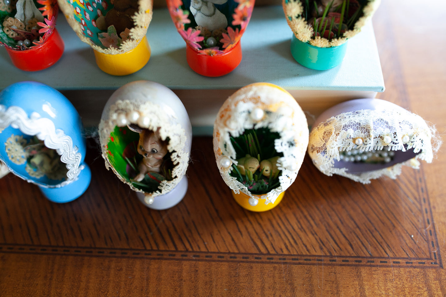 Vintage Egg Diorama- Vintage Easter Eggs