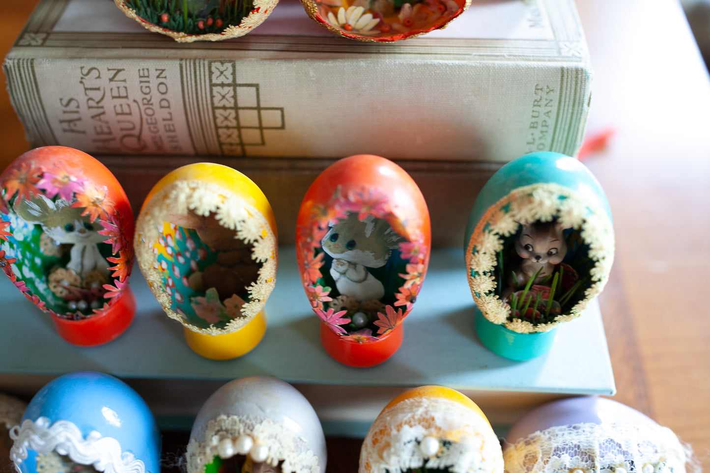 Vintage Egg Diorama- Vintage Easter Eggs