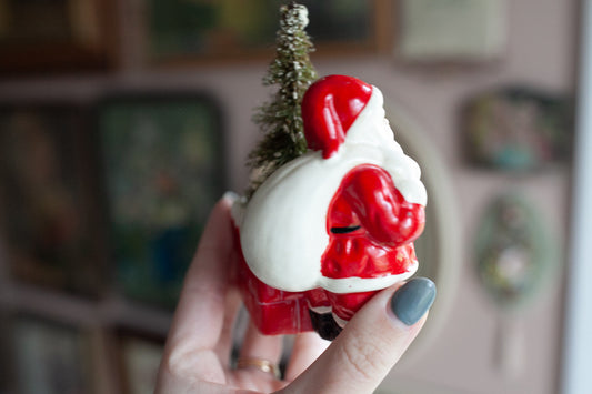 Vintage Santa and Chimney -Vintage Christmas