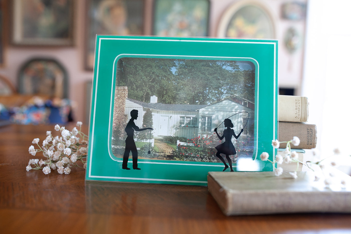 Vintage Shadow box advertising Silhouette- Vintage Silhouette Artwork