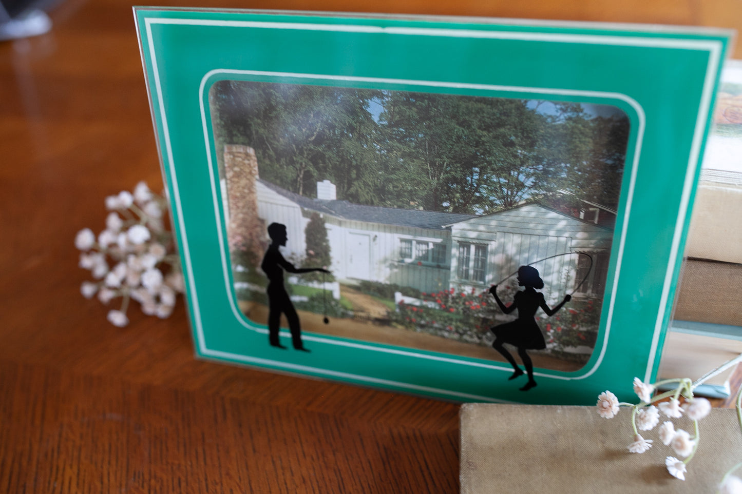 Vintage Shadow box advertising Silhouette- Vintage Silhouette Artwork