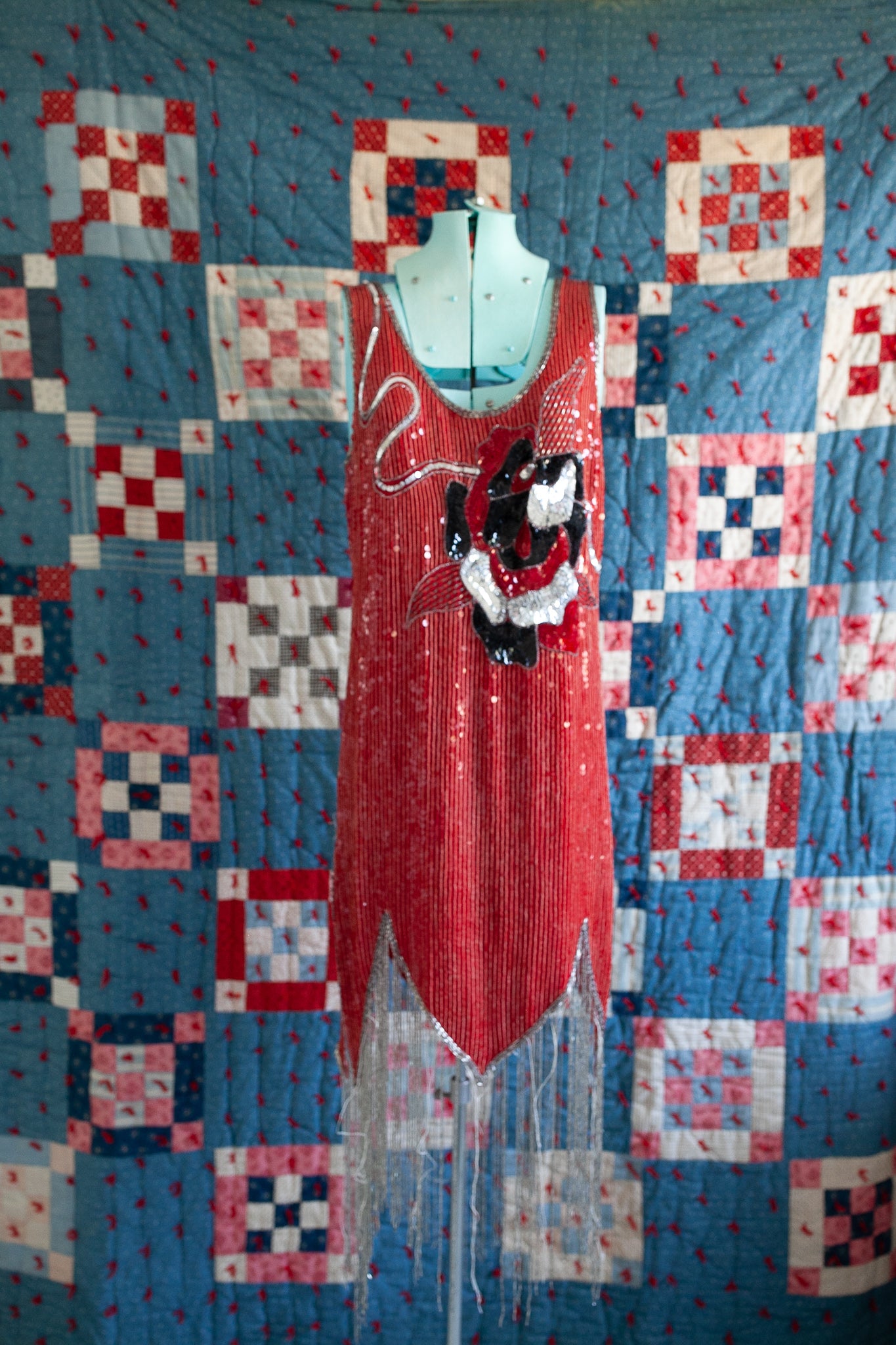 Vintage Dress - Flapper Dress - Beaded 1920s style Dress