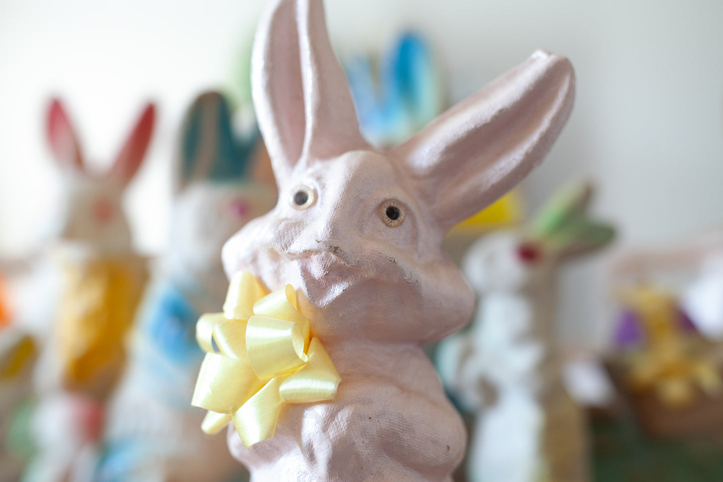 Vintage Pulp Bunny - Vintage Easter- Pink Bunny