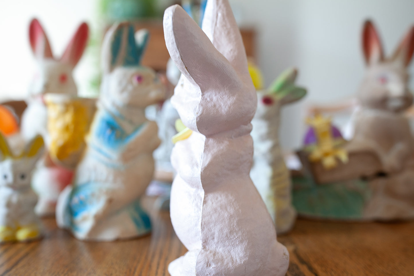 Vintage Pulp Bunny - Vintage Easter- Pink Bunny