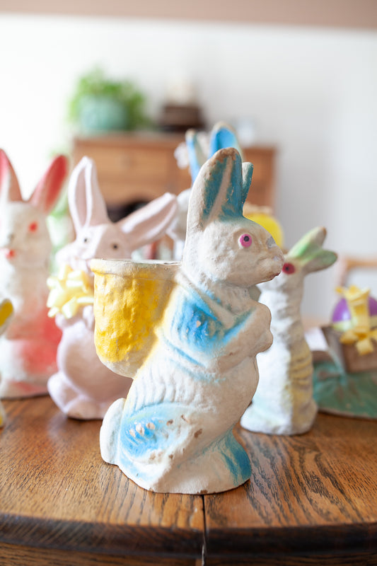 Vintage Pulp Bunny Rabbit- Bunny - Easter Decor -