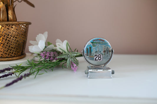 Vintage Perpetual Calendar - Illinois Perpetual Calendar - Vintage Home Office Desk Top Decor - Desk Flip Calendar