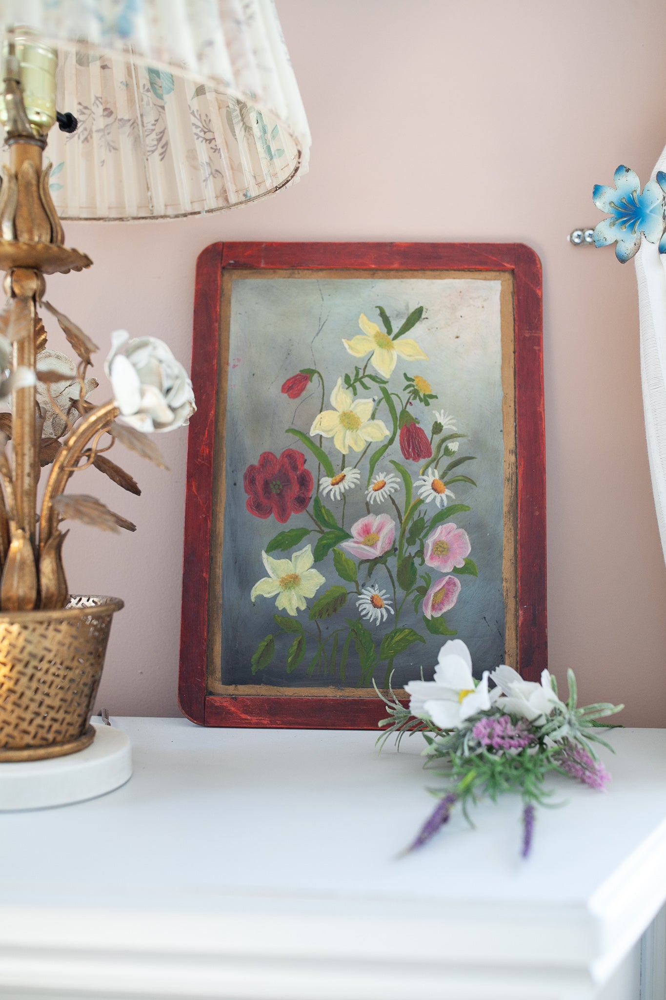 Vintage Floral- Painted Floral- Flowers- Chalkboard