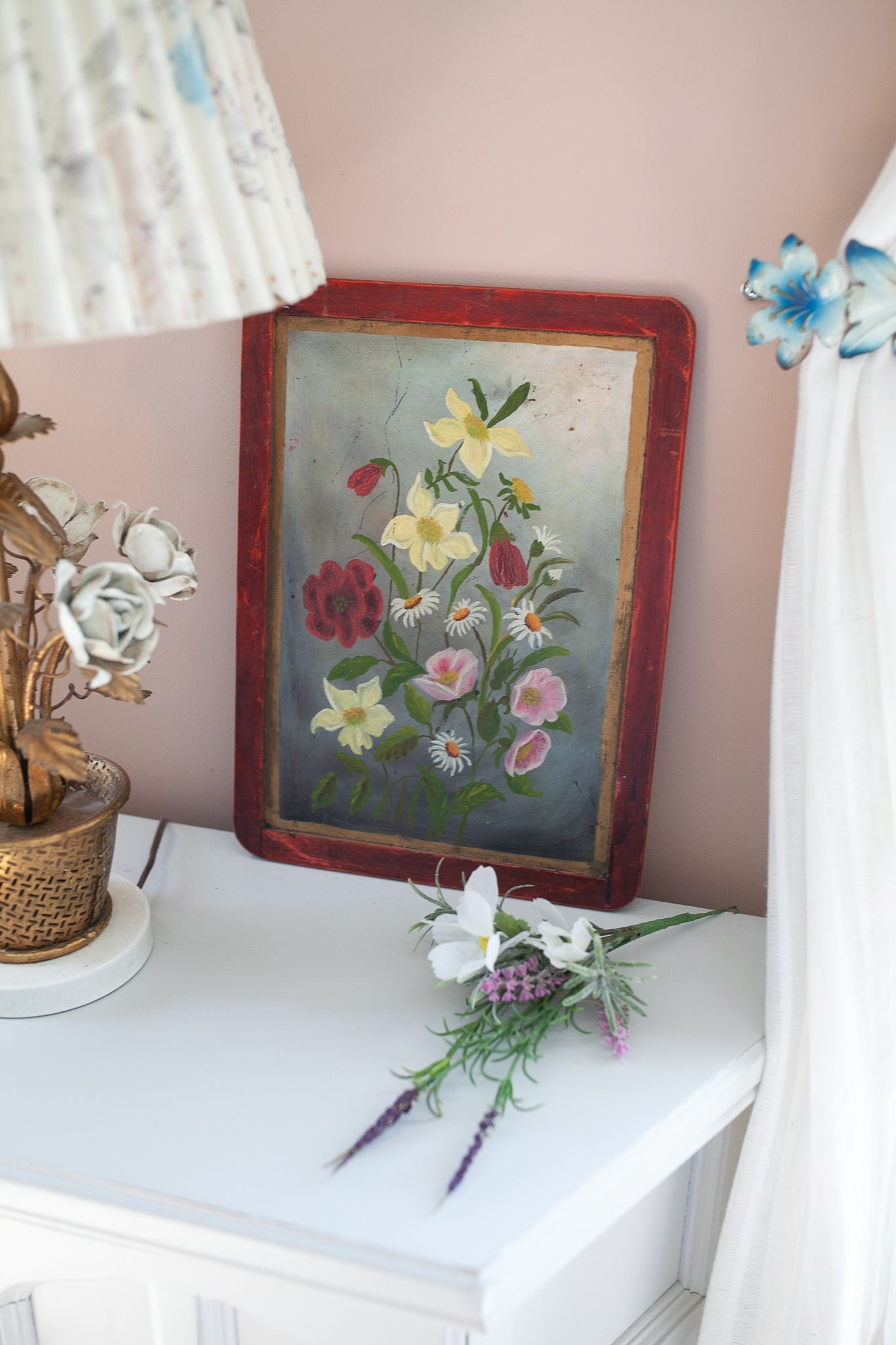 Vintage Floral- Painted Floral- Flowers- Chalkboard