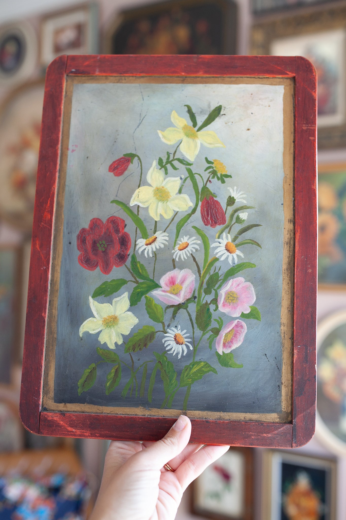 Vintage Floral- Painted Floral- Flowers- Chalkboard