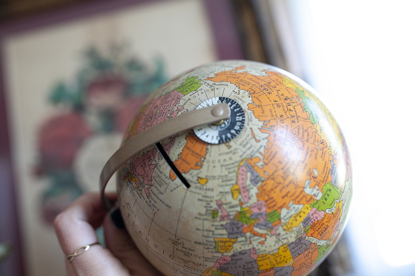 Vintage Globe- Globe Bank- 6" Globe