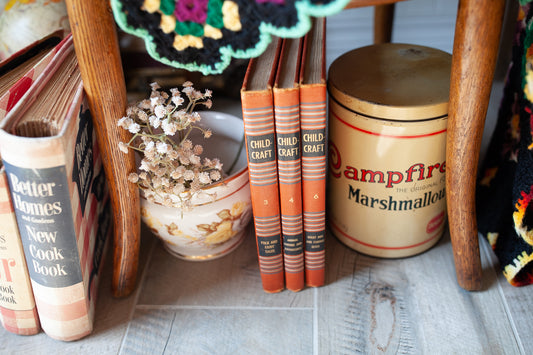 Child Craft Books- 3,4,6- Stack of 3 Orange and Black books- Fairy Tales