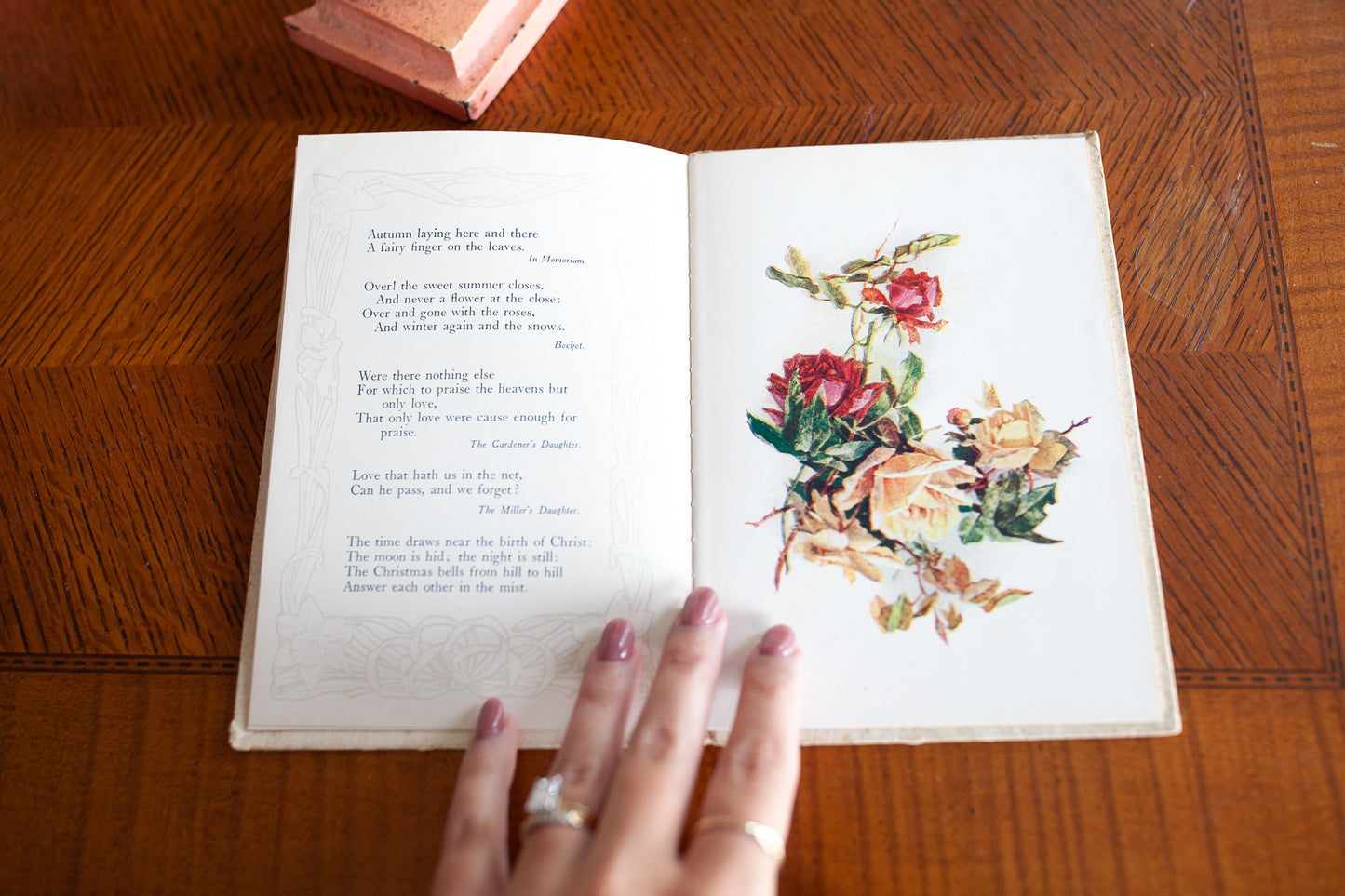 Antique book- Gems From Tennyson -Poetry Book