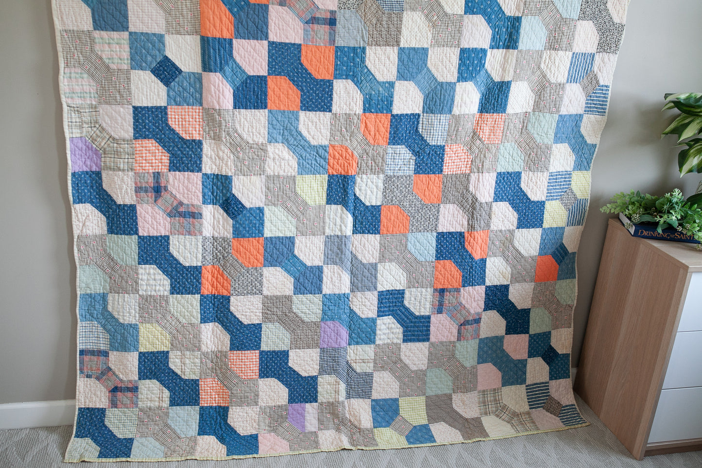 Vintage quilt- Quilt - Bow Tie Quilt