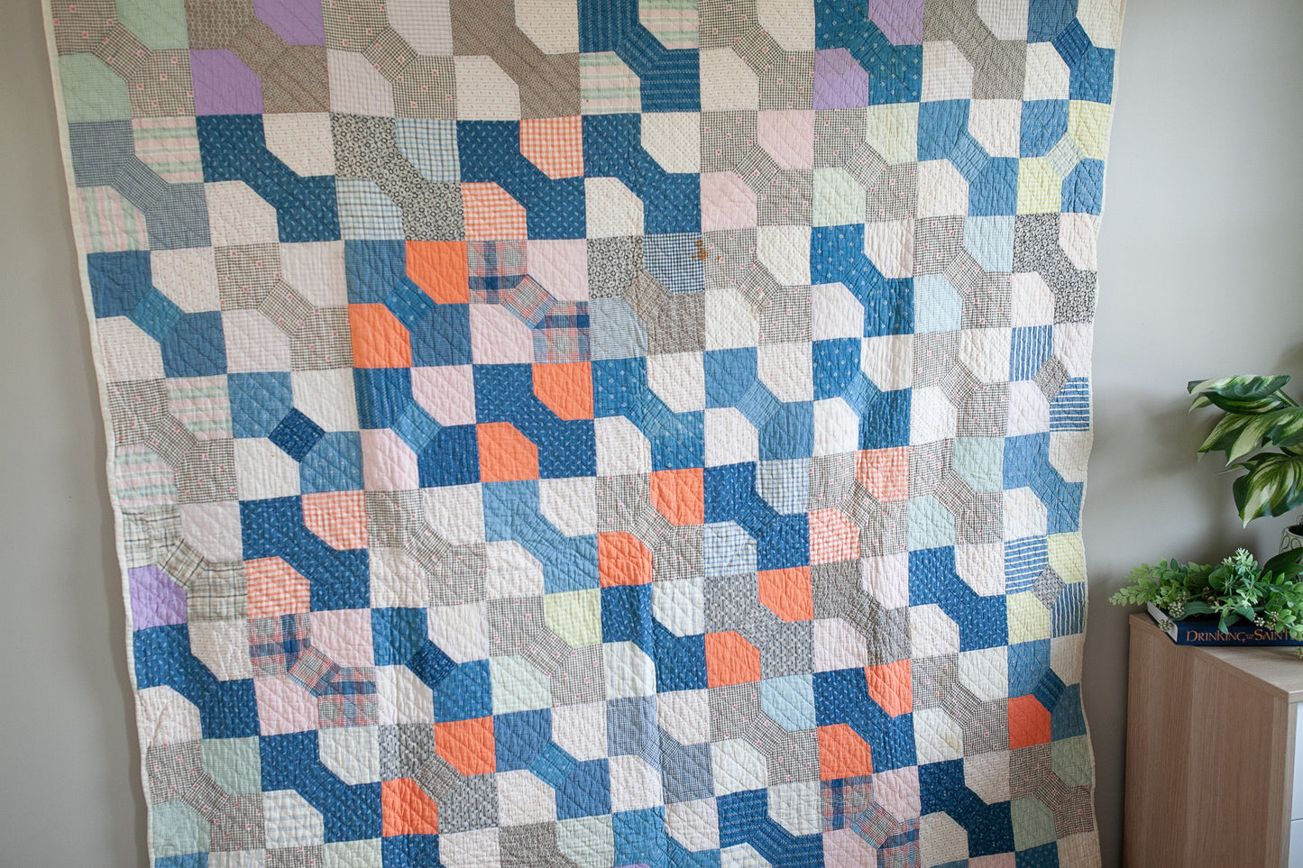 Vintage quilt- Quilt - Bow Tie Quilt