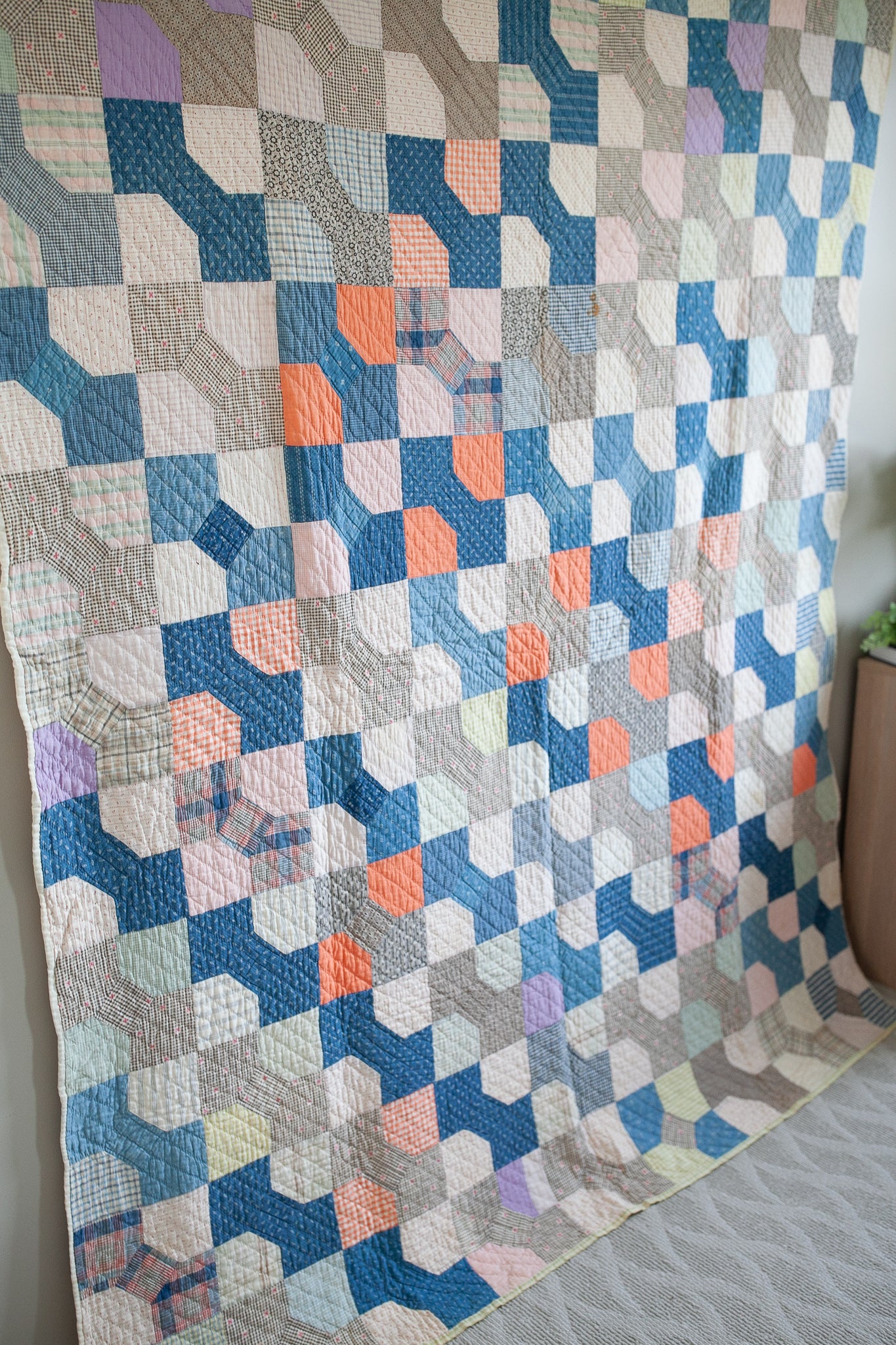 Vintage quilt- Quilt - Bow Tie Quilt