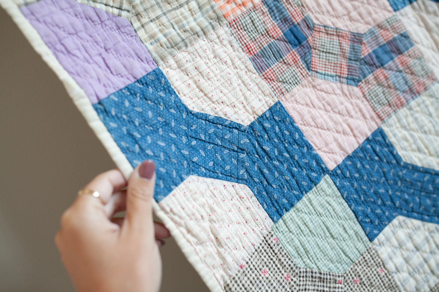 Vintage quilt- Quilt - Bow Tie Quilt