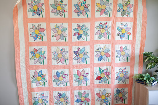 Vintage Quilt- Flower Quilt